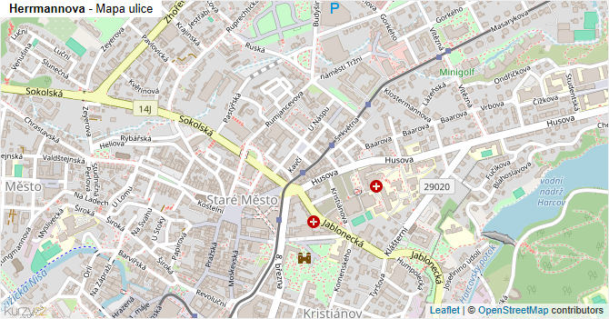 Herrmannova - mapa ulice