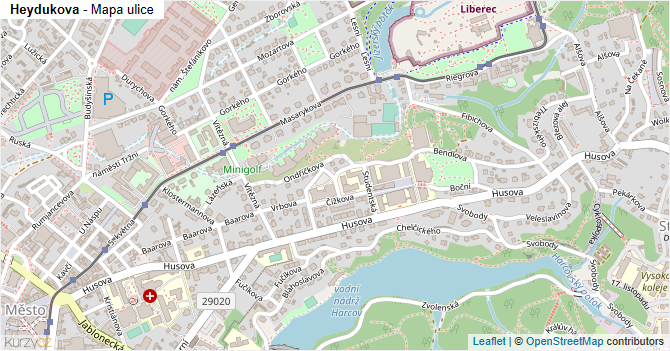 Heydukova - mapa ulice