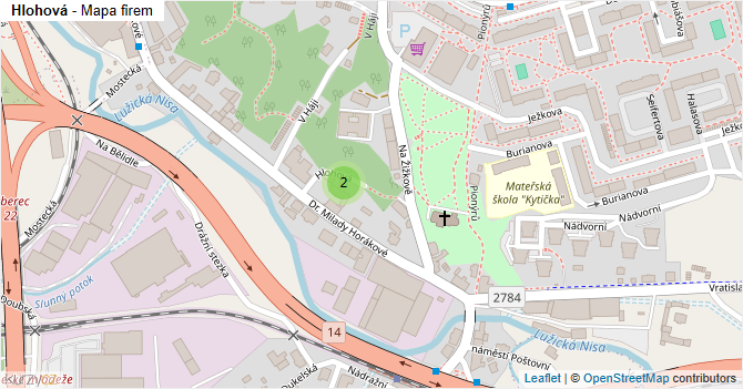 Hlohová - mapa firem