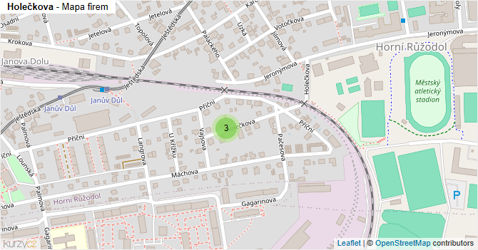 Holečkova - mapa firem