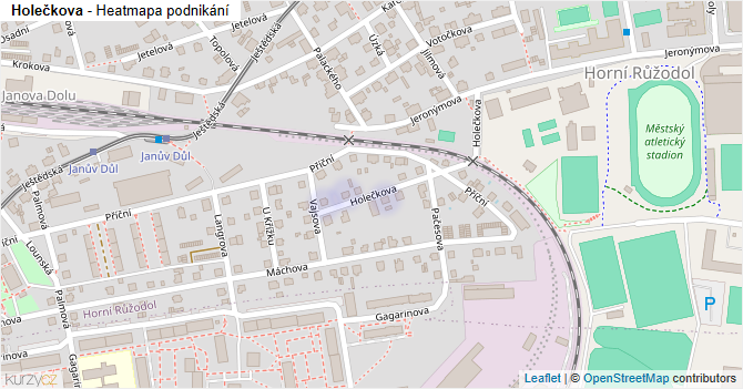 Holečkova - mapa podnikání