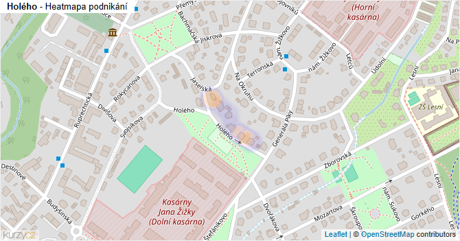 Holého - mapa podnikání