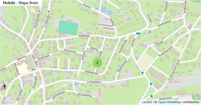 Holubí - mapa firem