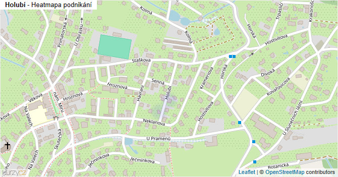 Holubí - mapa podnikání