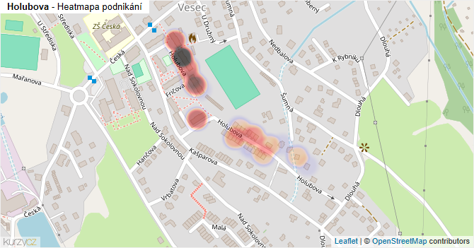Holubova - mapa podnikání