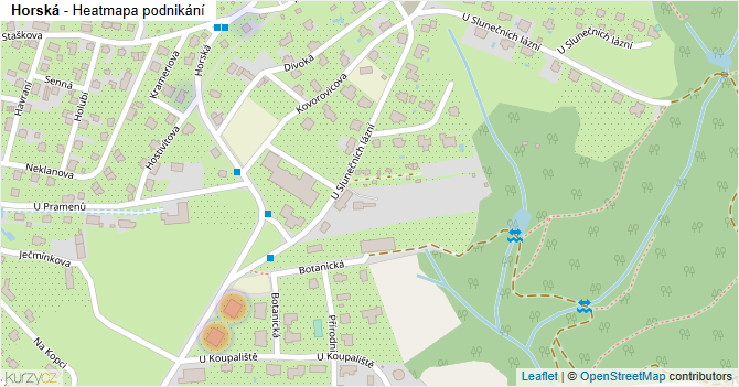 Horská - mapa podnikání