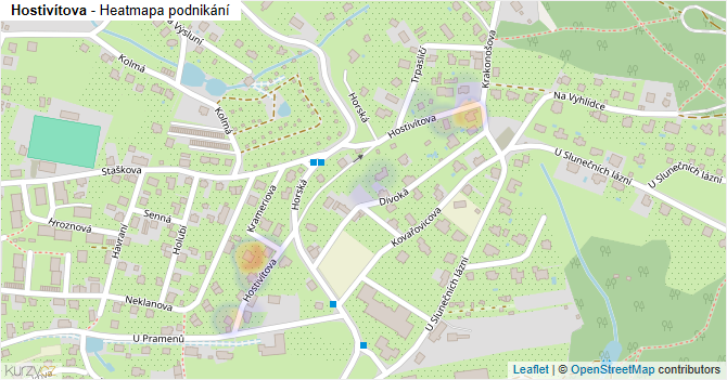 Hostivítova - mapa podnikání