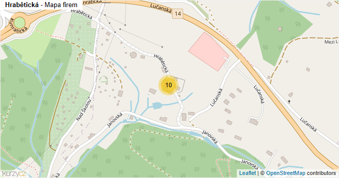 Hrabětická - mapa firem