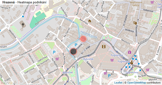 Hrazená - mapa podnikání