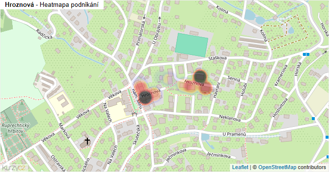 Hroznová - mapa podnikání