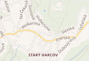 Hubertova v obci Liberec - mapa ulice