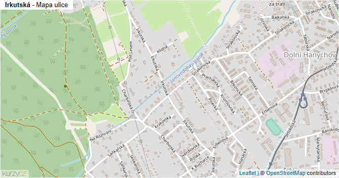 Irkutská - mapa ulice