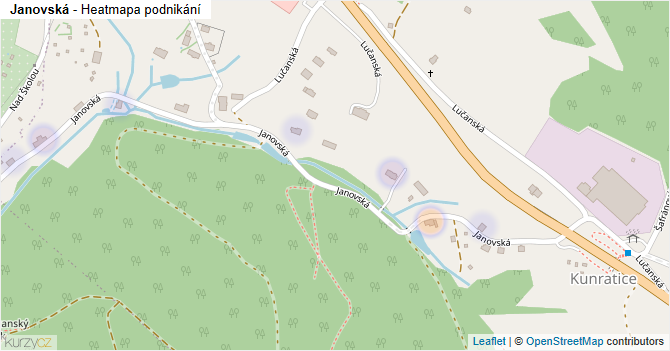 Janovská - mapa podnikání