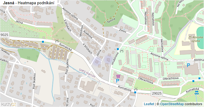 Jasná - mapa podnikání