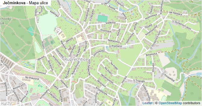 Ječmínkova - mapa ulice