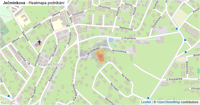 Ječmínkova - mapa podnikání
