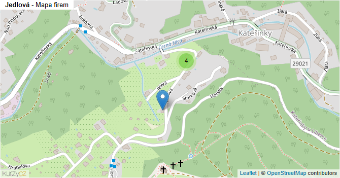 Jedlová - mapa firem