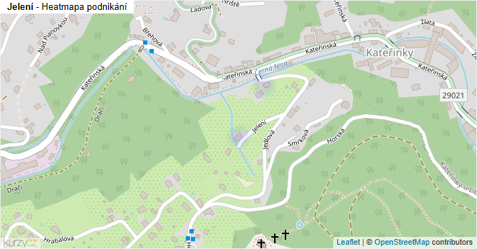 Jelení - mapa podnikání