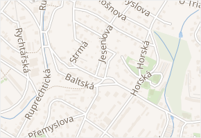 Jeseniova v obci Liberec - mapa ulice