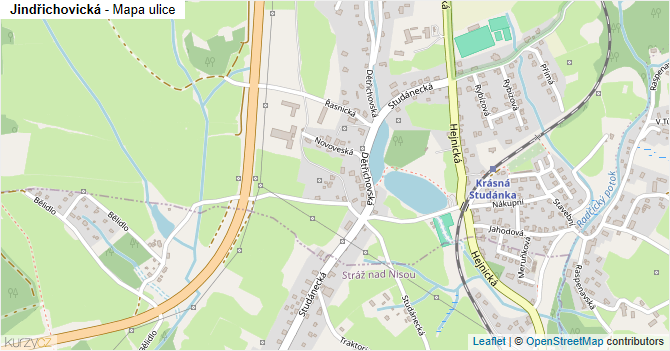 Jindřichovická - mapa ulice