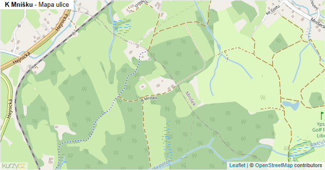 K Mníšku - mapa ulice