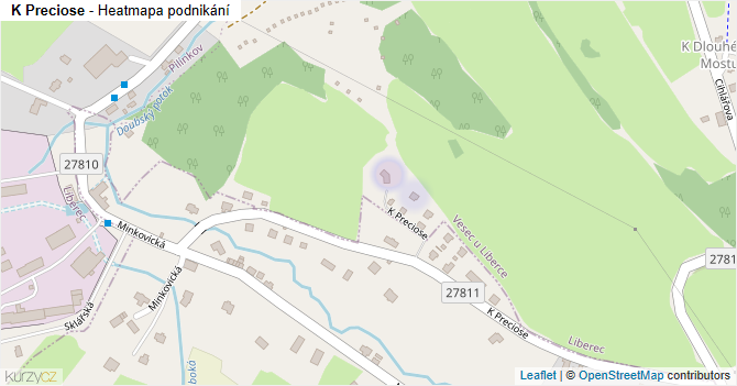 K Preciose - mapa podnikání