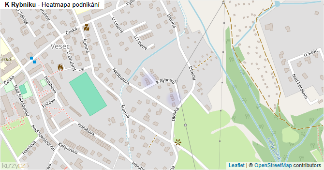K Rybníku - mapa podnikání