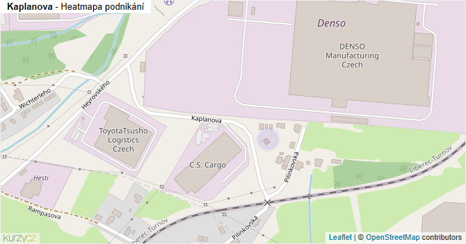 Kaplanova - mapa podnikání