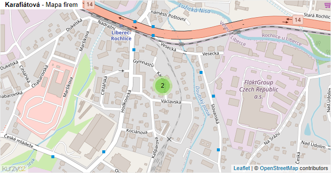 Karafiátová - mapa firem