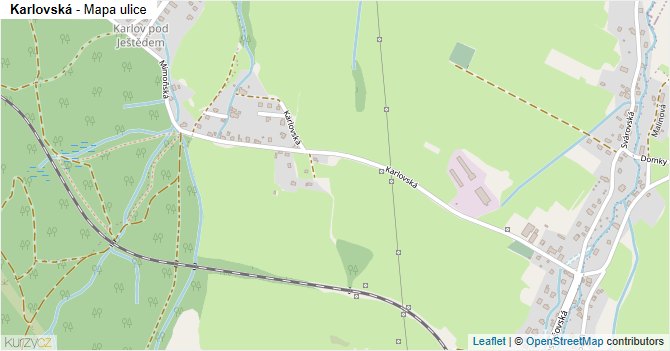 Karlovská - mapa ulice