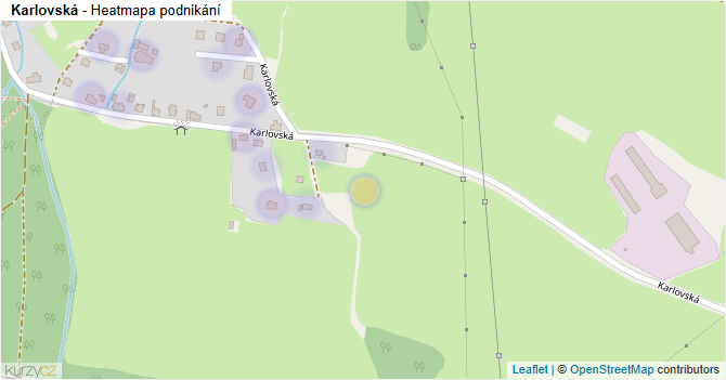 Karlovská - mapa podnikání