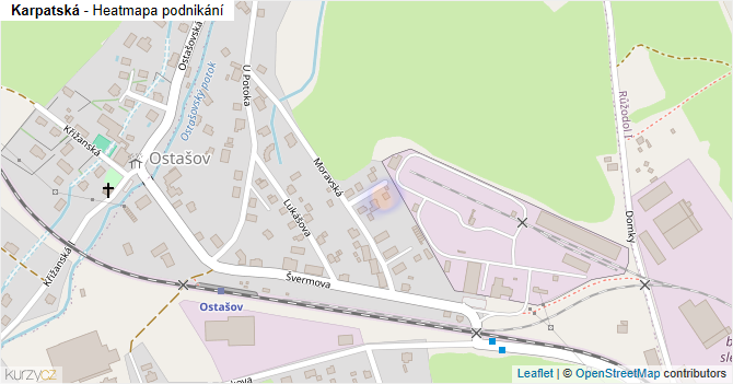 Karpatská - mapa podnikání