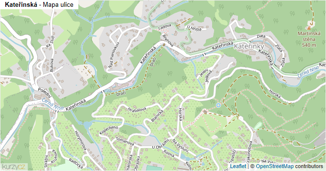 Kateřinská - mapa ulice