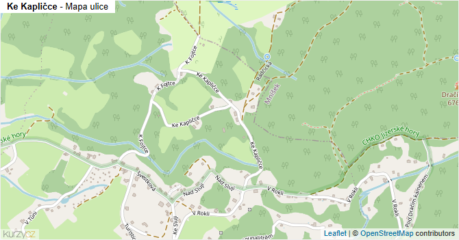Ke Kapličce - mapa ulice