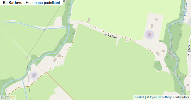 Ke Karlovu - mapa podnikání