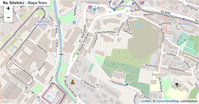 Ke Střelnici - mapa firem