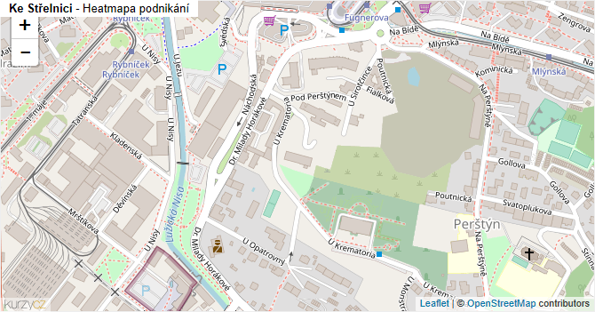 Ke Střelnici - mapa podnikání