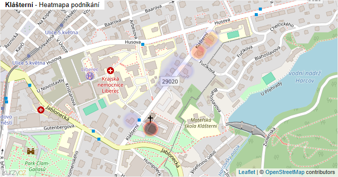 Klášterní - mapa podnikání