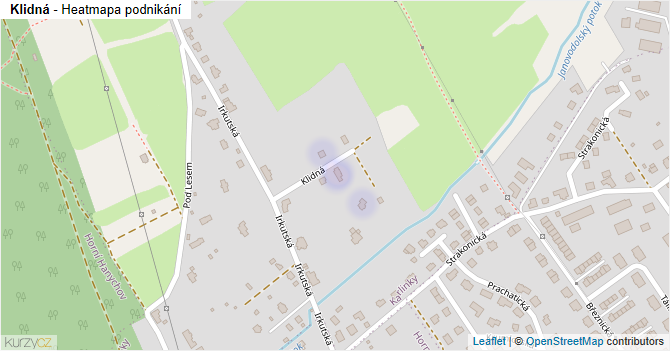 Klidná - mapa podnikání