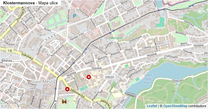 Klostermannova - mapa ulice