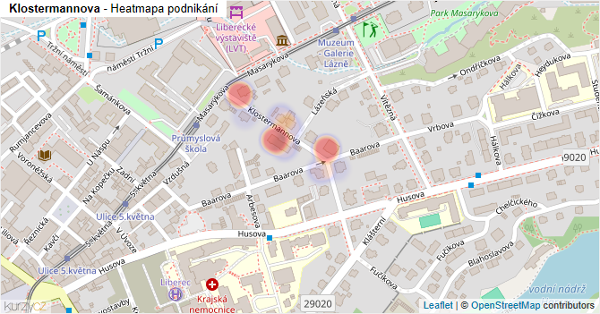 Klostermannova - mapa podnikání