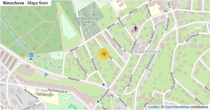 Kmochova - mapa firem