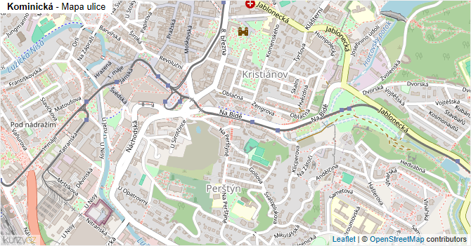 Kominická - mapa ulice