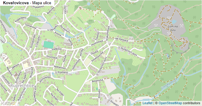 Kovařovicova - mapa ulice