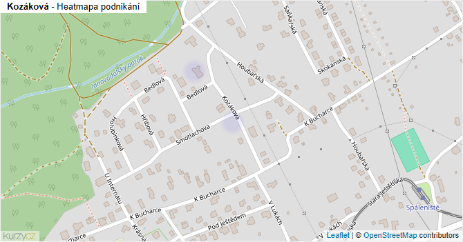 Kozáková - mapa podnikání