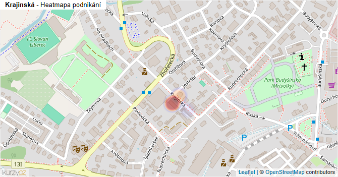 Krajinská - mapa podnikání