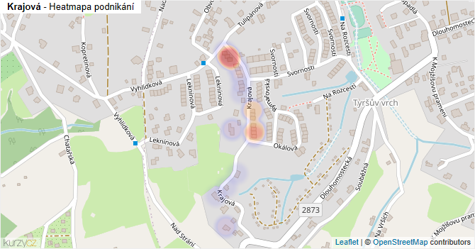 Krajová - mapa podnikání