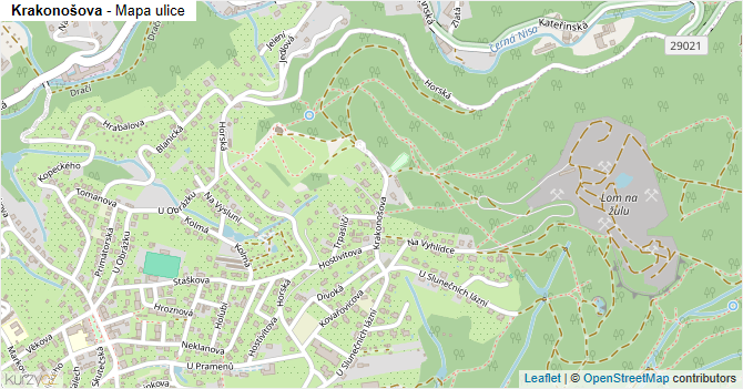 Krakonošova - mapa ulice