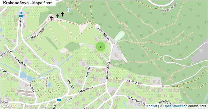 Krakonošova - mapa firem
