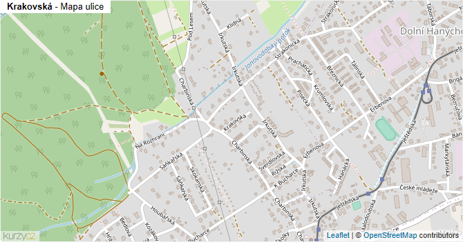 Krakovská - mapa ulice